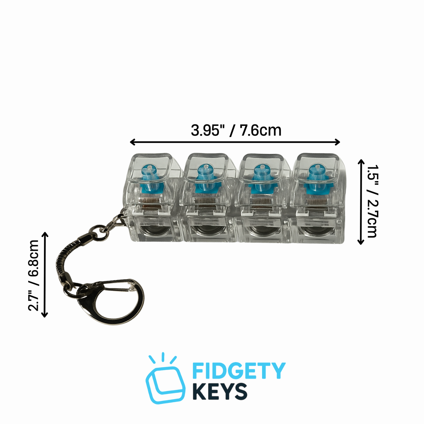 Fidgety Keys™ Keyboard Fidget Keychain