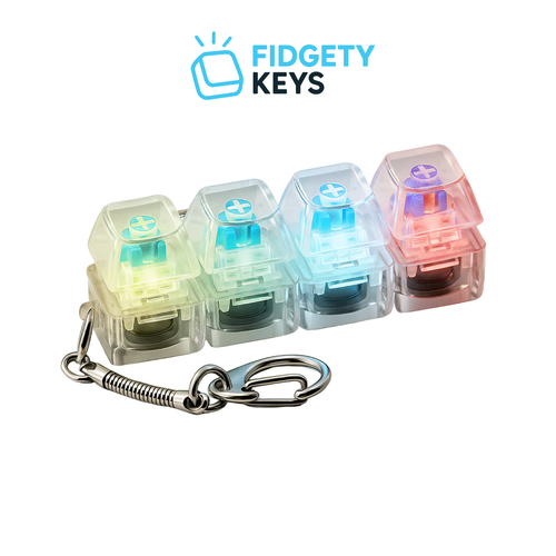 Fidgety Keys™ Keyboard Fidget Keychain